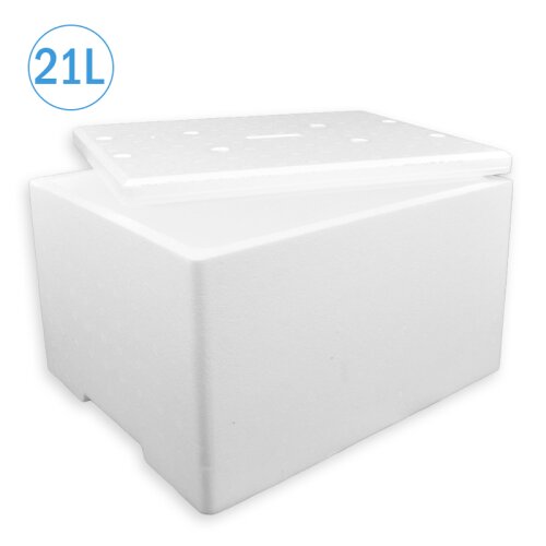 Thermobox Styrofoam box 10 liter cooling box shipping container for food, drinks, medication - Styrofoam made of EPS - reusable insulated box