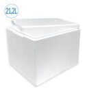 Thermobox Styrofoam box 21,2 liter cooling box shipping container for food, drinks, medication - Styrofoam made of EPS - reusable insulated box