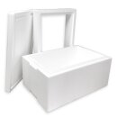 Thermobox Styrofoam box 42,2 liter cooling box shipping container for food, drinks, medication - Styrofoam made of EPS - reusable insulated box